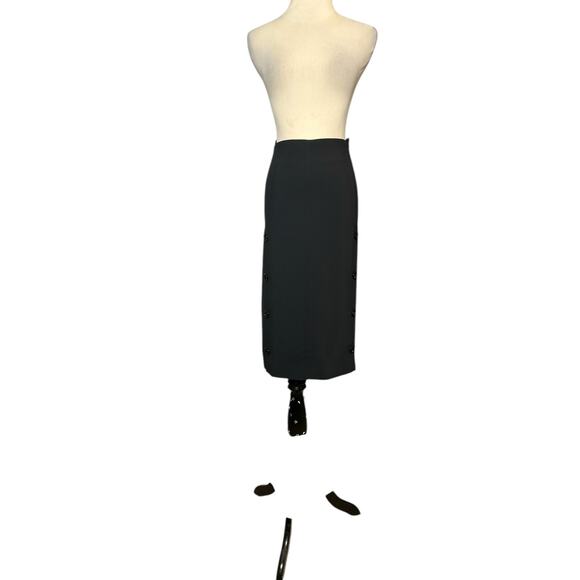 JOSEPH black doble button pencil midi skirt size 40 - US 8 - Picture 16 of 16